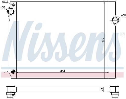 NISSENS 60768 Radiatore, Raffreddamento motore