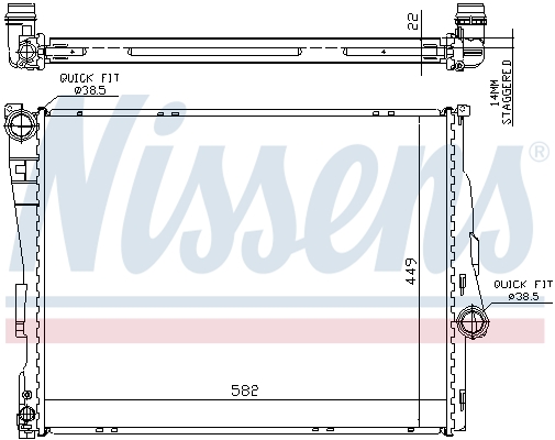 NISSENS 60784A Radiatore, Raffreddamento motore-Radiatore, Raffreddamento motore-Ricambi Euro