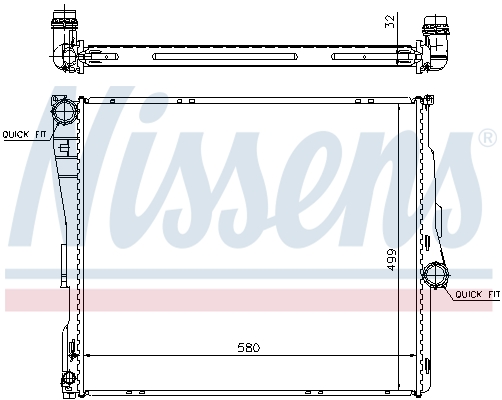 NISSENS 60803A Radiatore, Raffreddamento motore-Radiatore, Raffreddamento motore-Ricambi Euro