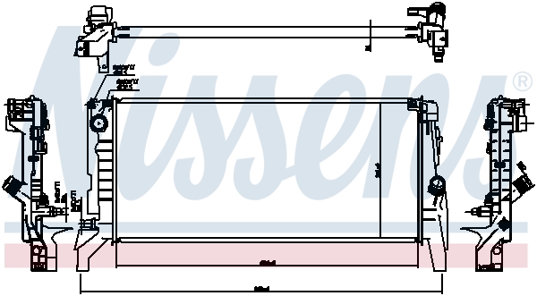 NISSENS 60865 Radiatore, Raffreddamento motore