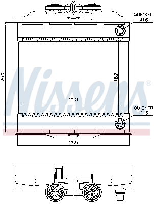 NISSENS 60874 Radiatore, Raffreddamento motore