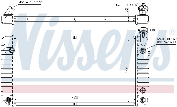 NISSENS 60895A Radiatore, Raffreddamento motore