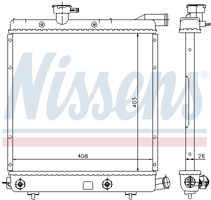 NISSENS 60979 Radiatore, Raffreddamento motore-Radiatore, Raffreddamento motore-Ricambi Euro