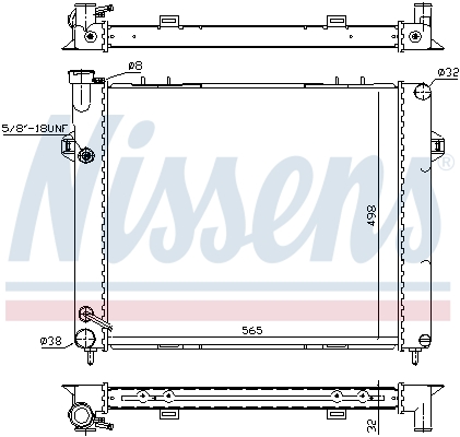 NISSENS 609891 Radiatore, Raffreddamento motore