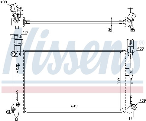 NISSENS 60995A Radiatore, Raffreddamento motore