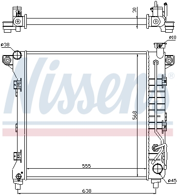 NISSENS 60998 Radiatore, Raffreddamento motore