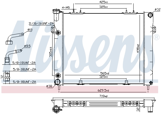 NISSENS 61000 Radiatore, Raffreddamento motore