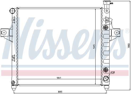 NISSENS 61010 Radiatore, Raffreddamento motore-Radiatore, Raffreddamento motore-Ricambi Euro