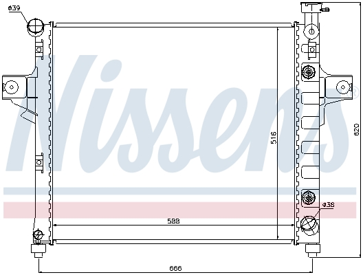 NISSENS 61023 Radiatore, Raffreddamento motore