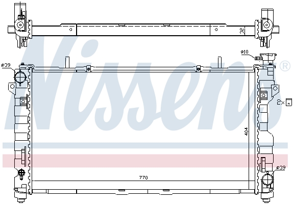 NISSENS 61025 Radiatore, Raffreddamento motore