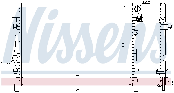 NISSENS 61027 Radiatore, Raffreddamento motore