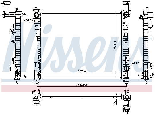 NISSENS 61032 Radiatore, Raffreddamento motore-Radiatore, Raffreddamento motore-Ricambi Euro