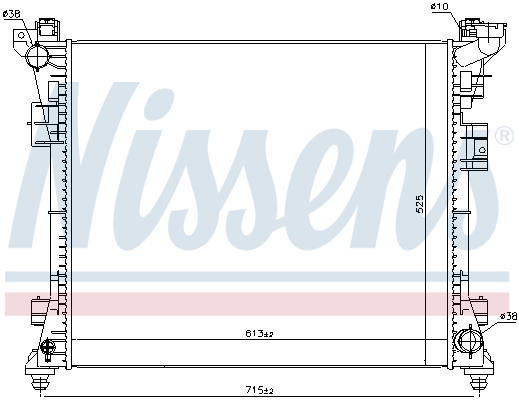 NISSENS 61034 Radiatore, Raffreddamento motore