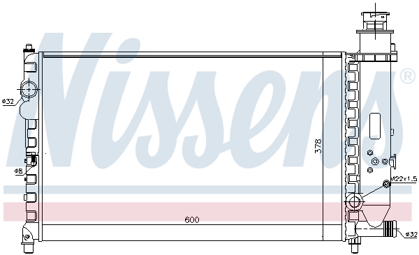 NISSENS 61160 Radiatore, Raffreddamento motore