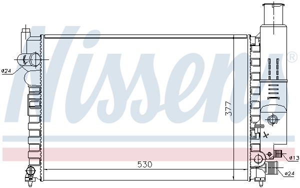 NISSENS 61230 Radiatore, Raffreddamento motore-Radiatore, Raffreddamento motore-Ricambi Euro