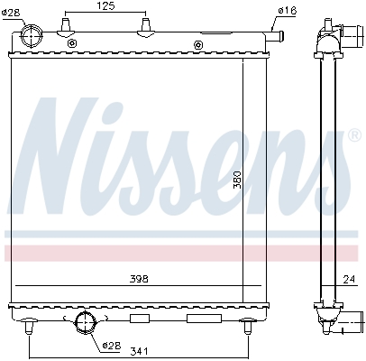 NISSENS 61278 Radiatore, Raffreddamento motore