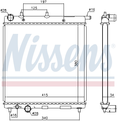 NISSENS 61279 Radiatore, Raffreddamento motore-Radiatore, Raffreddamento motore-Ricambi Euro