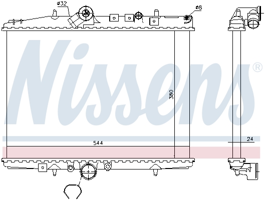 NISSENS 61294A Radiatore, Raffreddamento motore