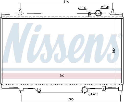 NISSENS 61297 Radiatore, Raffreddamento motore