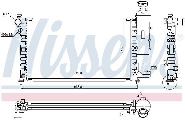 NISSENS 61347 Radiatore, Raffreddamento motore-Radiatore, Raffreddamento motore-Ricambi Euro