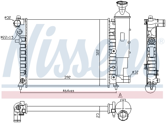 NISSENS 61358 Radiatore, Raffreddamento motore