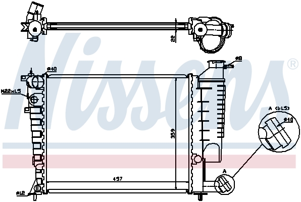 NISSENS 613671 Radiatore, Raffreddamento motore-Radiatore, Raffreddamento motore-Ricambi Euro