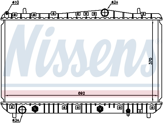 NISSENS 61634 Radiatore, Raffreddamento motore