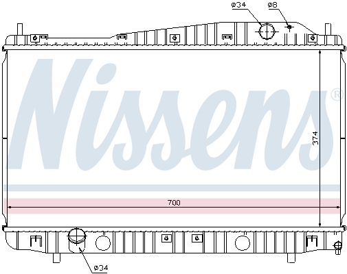 NISSENS 61638 Radiatore, Raffreddamento motore-Radiatore, Raffreddamento motore-Ricambi Euro