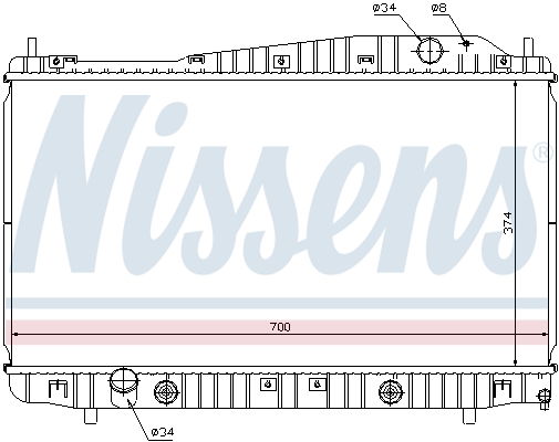 NISSENS 61639 Radiatore, Raffreddamento motore