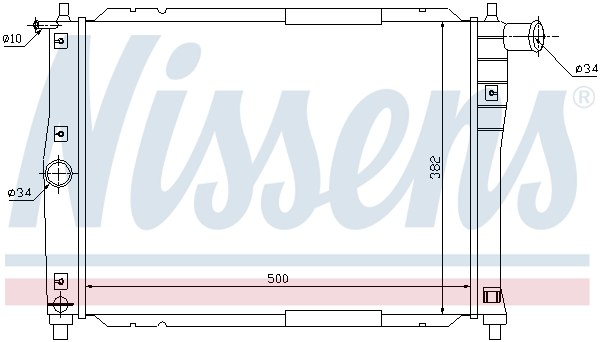 NISSENS 61644 Radiatore, Raffreddamento motore