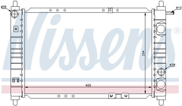 NISSENS 61653 Radiatore, Raffreddamento motore