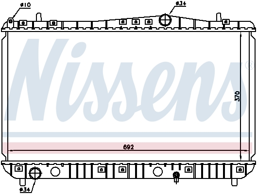 NISSENS 61664 Radiatore, Raffreddamento motore-Radiatore, Raffreddamento motore-Ricambi Euro