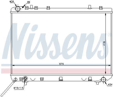 NISSENS 61668 Radiatore, Raffreddamento motore-Radiatore, Raffreddamento motore-Ricambi Euro