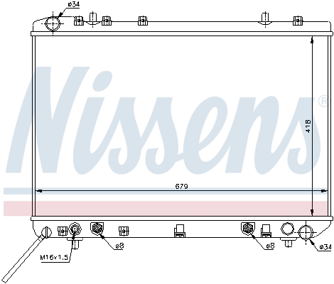 NISSENS 61669 Radiatore, Raffreddamento motore-Radiatore, Raffreddamento motore-Ricambi Euro