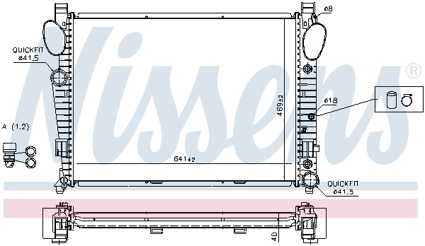 NISSENS 61673 Radiatore, Raffreddamento motore