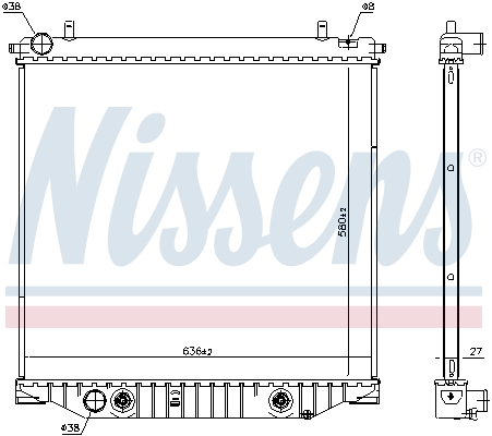 NISSENS 616909 Radiatore, Raffreddamento motore