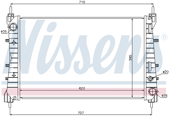 NISSENS 61694 Radiatore, Raffreddamento motore