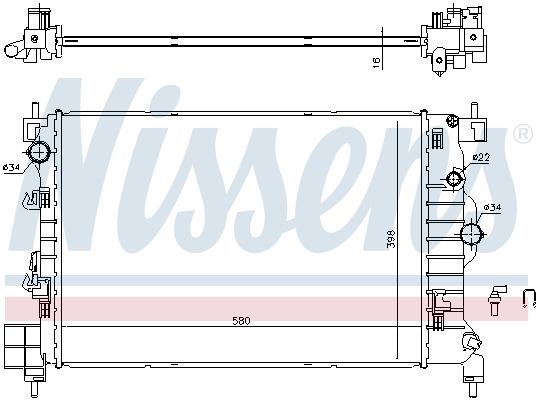 NISSENS 61697 Radiatore, Raffreddamento motore-Radiatore, Raffreddamento motore-Ricambi Euro