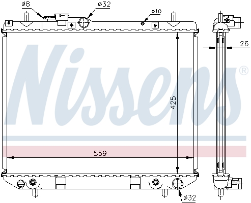 NISSENS 61741A Radiatore, Raffreddamento motore-Radiatore, Raffreddamento motore-Ricambi Euro