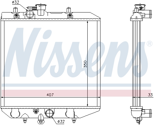 NISSENS 61749 Radiatore, Raffreddamento motore