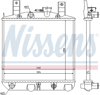 NISSENS 61754 Radiatore, Raffreddamento motore-Radiatore, Raffreddamento motore-Ricambi Euro