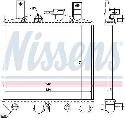 NISSENS 61754 Radiatore, Raffreddamento motore