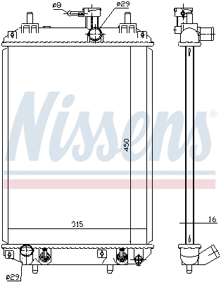 NISSENS 617547 Radiatore, Raffreddamento motore