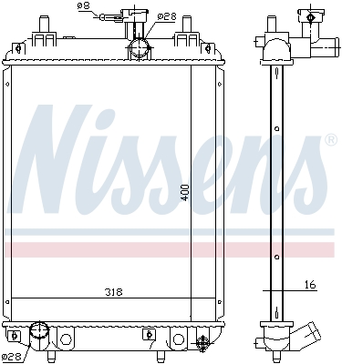 NISSENS 617549 Radiatore, Raffreddamento motore