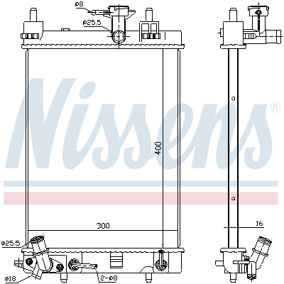 NISSENS 617553 Radiatore, Raffreddamento motore