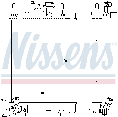 NISSENS 617554 Radiatore, Raffreddamento motore-Radiatore, Raffreddamento motore-Ricambi Euro