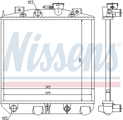 NISSENS 61757 Radiatore, Raffreddamento motore