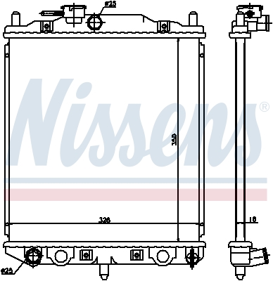 NISSENS 61762 Radiatore, Raffreddamento motore-Radiatore, Raffreddamento motore-Ricambi Euro