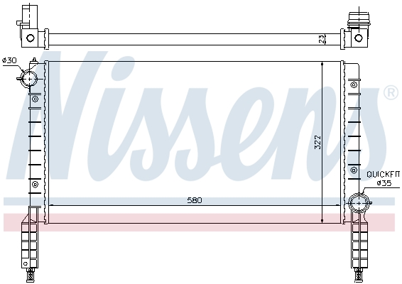 NISSENS 61769 Radiatore, Raffreddamento motore