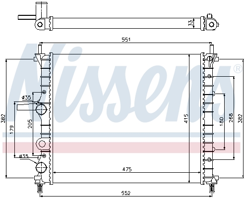 NISSENS 617843 Radiatore, Raffreddamento motore-Radiatore, Raffreddamento motore-Ricambi Euro